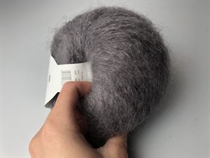 Fashion mohair merino - gråbrun